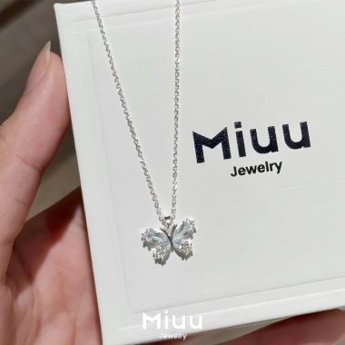 Dây chuyền nữ Miuu Jewelry - Vòng cổ hồ điệp 3 màu đá FSA 08, giảm giá 225.000₫