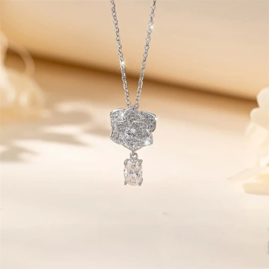 Dây chuyền nữ Moissanite 0.8 Carat Caterina Rose Silver giảm giá 1.74tr 3