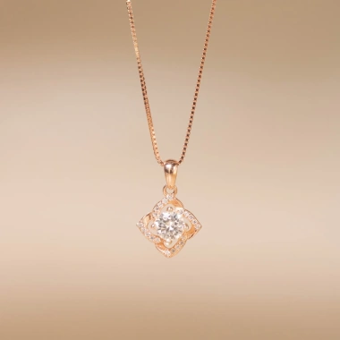 Dây chuyền nữ Moissanite 6 ly mạ vàng hồng 18K & bạch kim LAVESTA KC121 Laurine - 1.595.000₫ 4