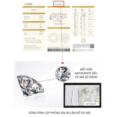 Dây chuyền nữ Moissanite 6.5 ly Kiểm định LEOSIA - Sang trọng, quyến rũ, Giá ưu đãi 650.000₫