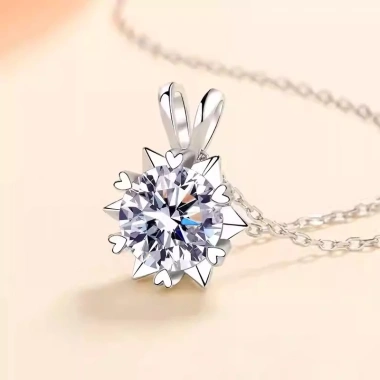 Dây chuyền nữ Moissanite 6,5 ly LEOSIA - Kiểm định GRA, Chính Hãng, Quà 1.35tr 4
