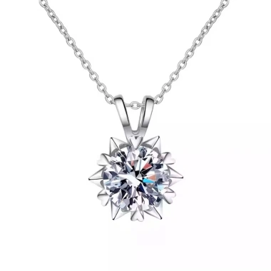 Dây chuyền nữ Moissanite 6,5 ly LEOSIA - Kiểm định GRA, Chính Hãng, Quà 1.35tr 10