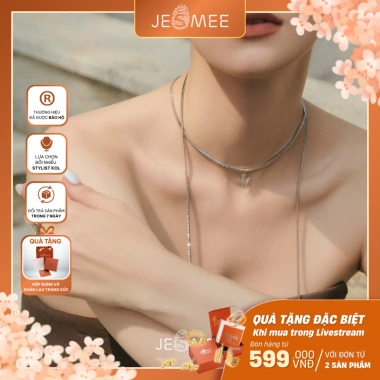 Dây chuyền nữ Slay Lariat Jesmee - Charm chữ dài, 5 phong cách độc đáo, 349k