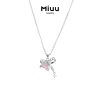 Dây chuyền nữ, vòng cổ Miuu Jewelry Nơ đá hồng FSA 15 - Giá chỉ 190.000đ, giảm ngay