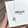 Dây chuyền nữ, vòng cổ Miuu Jewelry Nơ đá hồng FSA 15 - Giá chỉ 190.000đ, giảm ngay 3