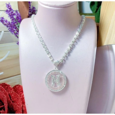 Dây chuyền phụng mix mặt chữ bản to bạc BNP thiết kế dày dặn sang trọng cho nữ giá ưu đãi 555.000đ