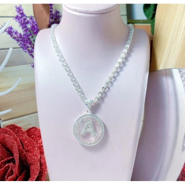 Dây chuyền phụng mix mặt chữ bản to bạc BNP thiết kế dày dặn sang trọng cho nữ giá ưu đãi 555.000đ