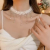 Dây chuyền tết lông mềm ấm áp mùa đông, phụ kiện cao cấp, phong cách dễ thương, đa dạng