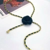 Dây chuyền thắt lưng Camellia nữ kim loại nhỏ đa năng màu đen trắng cao cấp 4