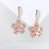 Dây chuyền thép titan cánh hoa khảm zircon + bông tai hoa anh đào - Giá 148.111₫ 3