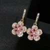 Dây chuyền thép titan cánh hoa khảm zircon + bông tai hoa anh đào - Giá 148.111₫ 5