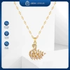 Dây chuyền Titan mạ vàng mặt thiên nga VC47 - Đá Zircon cao cấp, giảm còn 75.000 VND