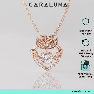Dây chuyền Trái Tim Thiên Nga CARA LUNA Bạc Đá Nhảy VGN10 - Giá ưu đãi 2.327.000 VND 3