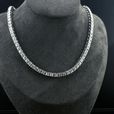 Dây chuyền unisex đánh đá nhân tạo Tennis Chain bản đá thường MAMA KING giá 164.900₫