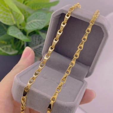 Dây chuyền vòng cổ nam nữ 3 chỉ mắt tiệt hỏa tiễn sang trọng, bền đẹp - 220k 2