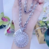 Dây chuyền vòng cổ nữ xoắn trắng mặt đá T2 sang trọng, có ký hiệu – Giá 299.000₫