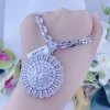 Dây chuyền vòng cổ nữ xoắn trắng mặt đá T2 sang trọng, có ký hiệu – Giá 299.000₫ 2
