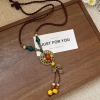 Dây chuyền vòng lá rủ vintage – Thiết kế Hán phục tân trung hoa, phụ kiện nữ 6