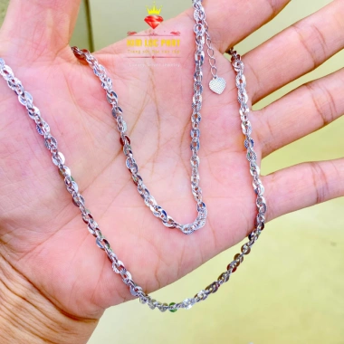 Dây chuyền xoắn 3ly Moissanite mặt tròn 6.5ly bạc Ý giá ưu đãi 1.005.000₫