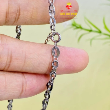 Dây chuyền xoắn 3ly Moissanite mặt tròn 6.5ly bạc Ý giá ưu đãi 1.005.000₫