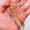 Dây chuyền xoắn titan 6 li dày, vòng cổ lá 6 li 18k vàng trắng - giảm giá 155k TRANGSUCMOILUATUOI.RIN 3