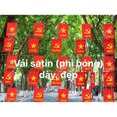 Dây Cờ Đảng Sao 9m - Cờ Tổ Quốc Đuôi Nheo Nhiều Màu, Treo Tết, Trường Học, Đường Phố - Giá 50.000₫ (Giảm Đặc Biệt) 2
