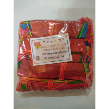 Dây cờ đuôi nheo tam giác 100m - Trang trí lễ hội, tết, sân vườn, giá 63.000đ 3