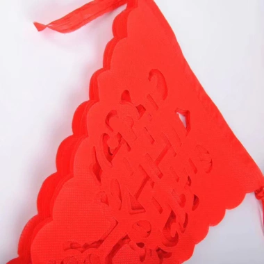 Dây cờ hỉ đỏ 150 lá 300 mét - Trang trí cưới, Tết Trung Hoa, chống nước, giá 90.000₫
