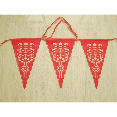 Dây cờ hỉ đỏ 150 lá 300 mét - Trang trí cưới, Tết Trung Hoa, chống nước, giá 90.000₫ 9 Dây cờ hỉ đỏ 150 lá 300 mét - Trang trí cưới, Tết Trung Hoa, chống nước, giá 90.000₫ 9