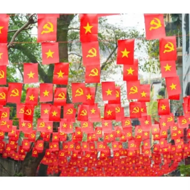 Dây Cờ Sao Vàng Cờ Tổ Quốc Đuôi Nheo Tam Giác Trang Trí Tết Noel Lễ Hội Trường Học Đền Chùa Giá Rẻ 35.000 VNĐ