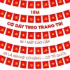 Dây Cờ Sao Vàng Đuôi Nheo Tam Giác - Trang Trí Tết Noel, Lễ Hội, Trường Học, Đền Chùa, Giá Rẻ 52.5k