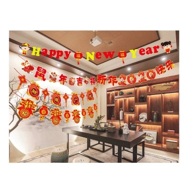 Dây cờ treo Tết 2.024 Ông Thần Tài, Thỏi Vàng, Em Bé, Chữ 2.024, Giá 15.000₫