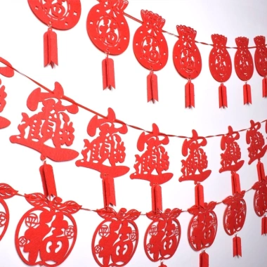 Dây Cờ Treo Trang Trí Năm Mới Vải Không Dệt Phong Cách Trung Hoa Giảm 22% 3