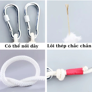 Dây cứu sinh MONQIQI 2 móc phi 8/12 lõi thép chống cháy 15-20m - Giá chỉ 120.000₫ 6 Dây cứu sinh MONQIQI 2 móc phi 8/12 lõi thép chống cháy 15-20m - Giá chỉ 120.000₫ 6