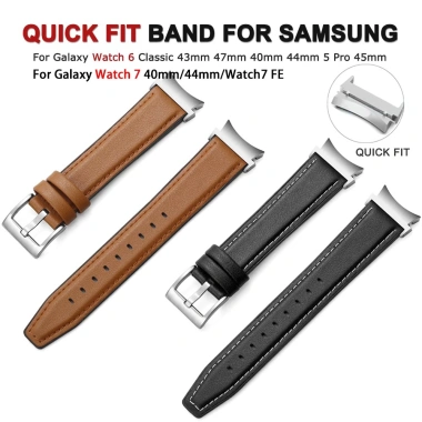 Dây da không khoảng cách cho Galaxy Watch 7/6 Classic - Đa size 40-47mm, 5Pro 45mm