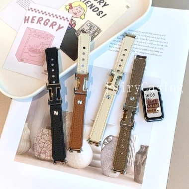 Dây da mỏng vải thiều cho Huawei Band 10-7, Fit 2-4Pro & Honor Band 8-9 - 89.100 VND
