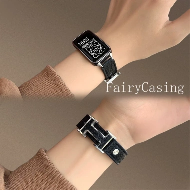 Dây da mỏng vải thiều cho Huawei Band 10-7, Fit 2-4Pro & Honor Band 8-9 - 89.100 VND