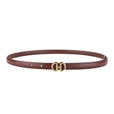 Dây da nữ thời trang mỏng màu be caramel đỏ đen - Phụ kiện hoàn hảo cho đầm công sở mùa hè, giá ưu đãi 14