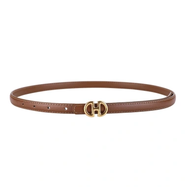 Dây da nữ thời trang mỏng màu be caramel đỏ đen - Phụ kiện hoàn hảo cho đầm công sở mùa hè, giá ưu đãi 16