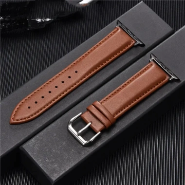 Dây da thật Calfskin cho Apple Watch iWatch 38‑46mm – Thay thế 42‑45mm, sang trọng, giá 75.188₫