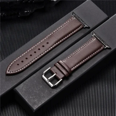 Dây da thật Calfskin cho Apple Watch iWatch 38‑46mm – Thay thế 42‑45mm, sang trọng, giá 75.188₫
