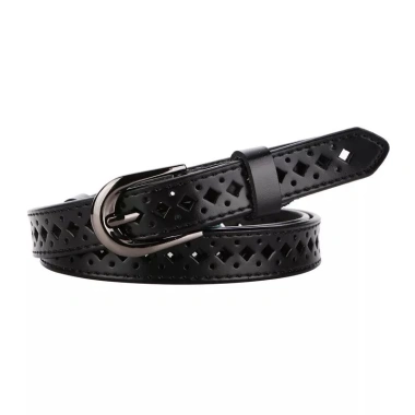 Dây da thật Vintage thoáng khí rỗng, slim eo nữ, đen tối giản, cincher thời trang 6 Dây da thật Vintage thoáng khí rỗng, slim eo nữ, đen tối giản, cincher thời trang 6