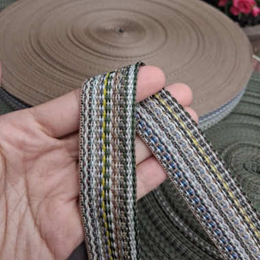 Dây Đai Dù Thổ Cẩm 2,5cm Cuộn 10-40m - Dây Dù Dẹp Quai Ba Lô Túi Xách 30.000đ