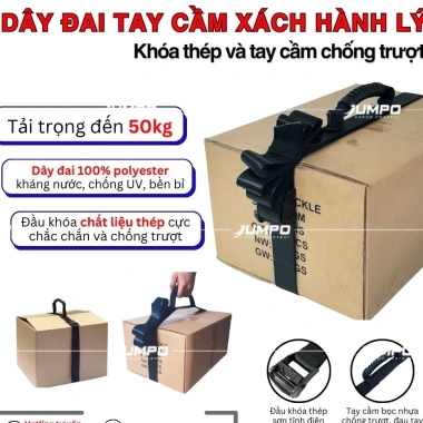 Dây Đai Hành Lý Vali Xách Thùng Carton Tay Cầm Đầu Khóa Thép Tải 50Kg Giá 75.650₫