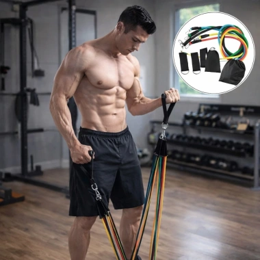 Dây Đàn Hồi Kháng Lực Ngũ Sắc 150LBS – Tập Gym Full Body, Giá 210.000đ