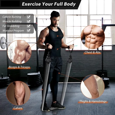Dây Đàn Hồi Kháng Lực Ngũ Sắc 150LBS – Tập Gym Full Body, Giá 210.000đ