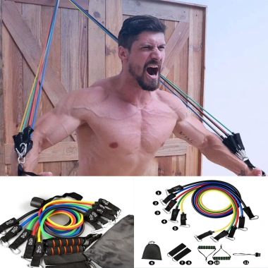 Dây Đàn Hồi Kháng Lực Ngũ Sắc 150LBS – Tập Gym Full Body, Giá 210.000đ