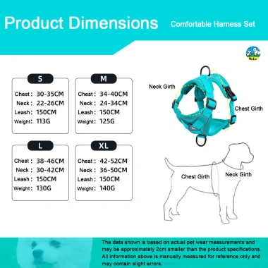 Dây dắt mèo yếm ngực chống tuột, vải lưới thoáng khí, không siết cổ, size S-XL 1.5m 9