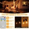 Dây đèn G40 năng lượng mặt trời chống nước, điều khiển từ xa – Trang trí sân vườn, tiệc tùng, lễ hội, giá 200.000₫ 5