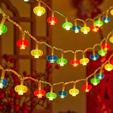 Dây Đèn LED 10m Trang Trí Tết Nguyên Đán 100 Bóng 8 Chế Độ Lung Linh 87k 7